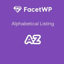 Facetwp | Alphabetical