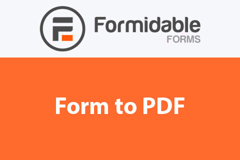 Formidable forms | Form to PDF