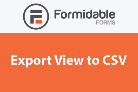 Formidable forms | Export View to CSV