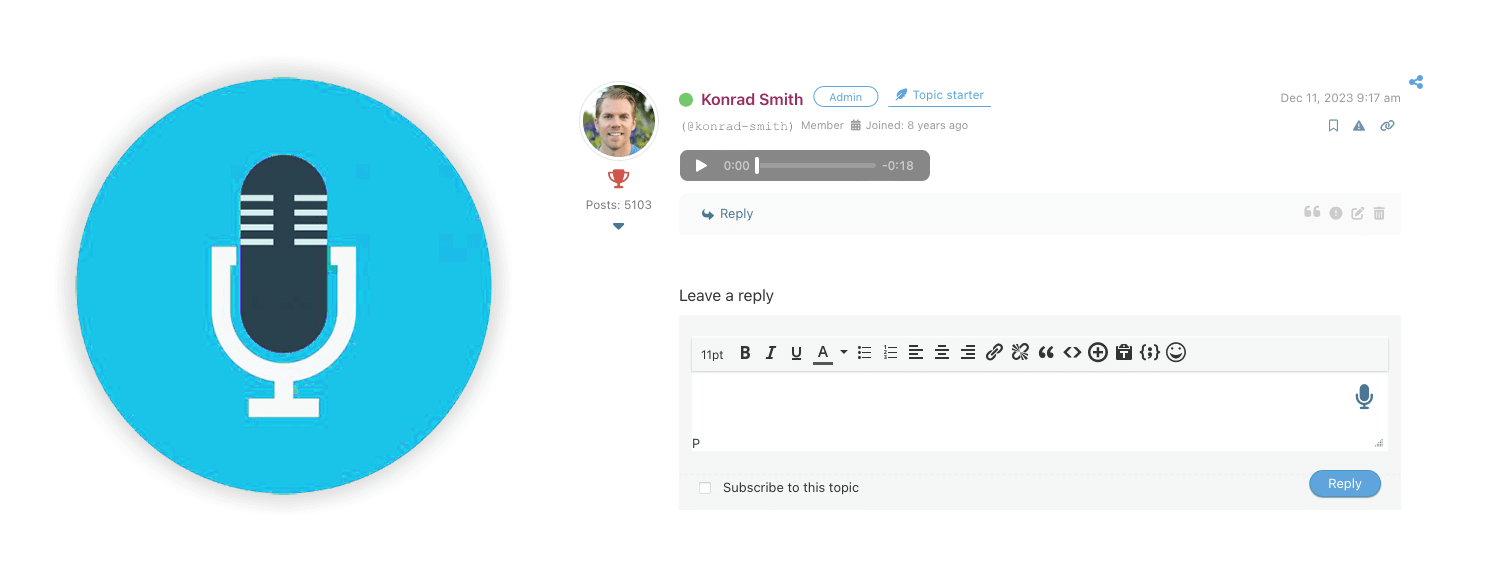 Wpforo | Voice Posting
