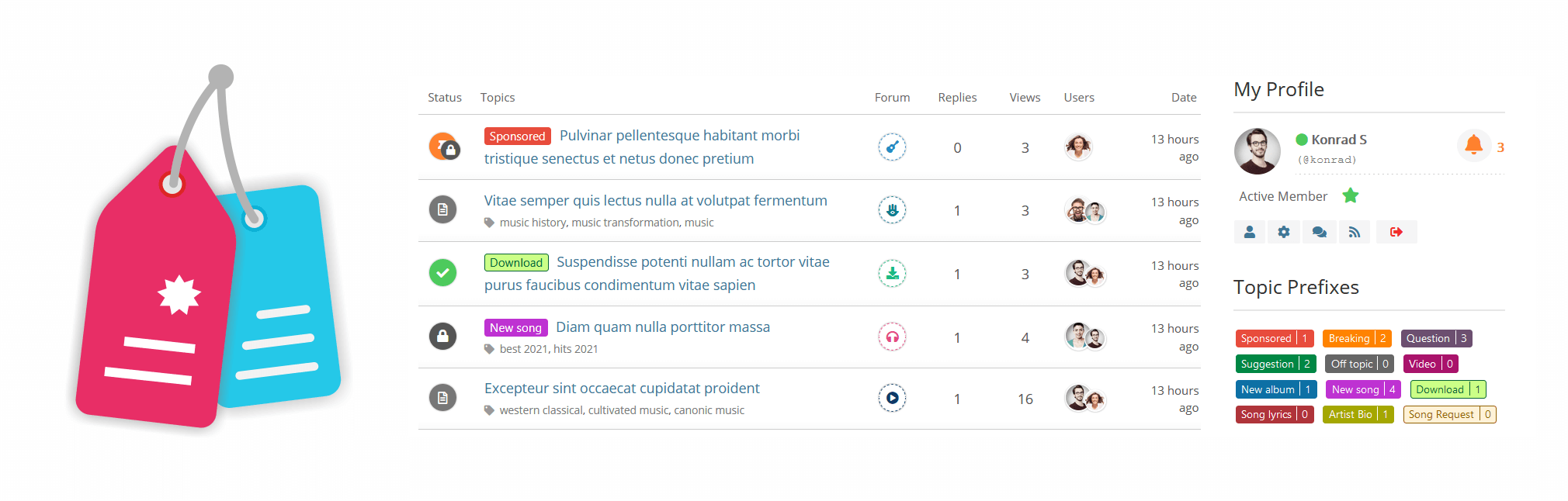 Wpforo | Topic Prefix & Tag Manager