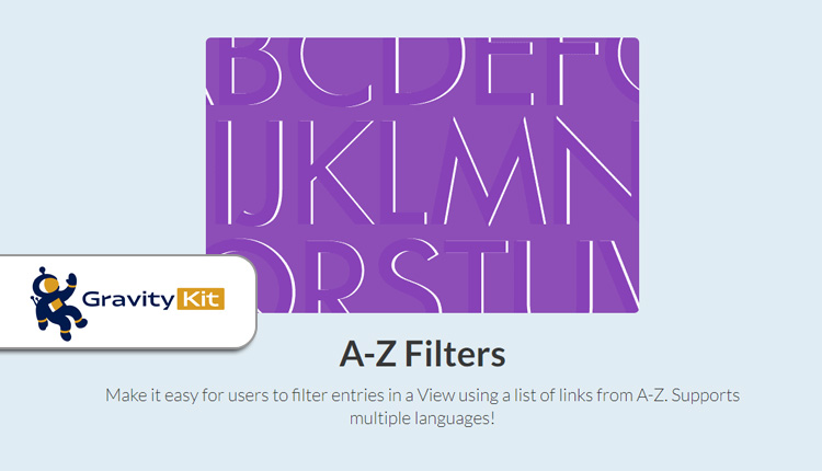 GravityView – A-Z Filters Extension