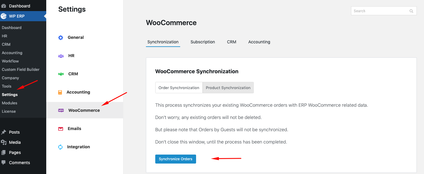 Wp erp | WooCommerce