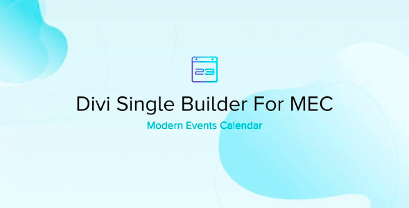 Modern events calendar | Divi Single Builder