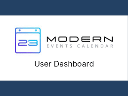 Modern events calendar | User Dashboard