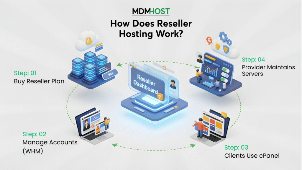 how reseller hosting works