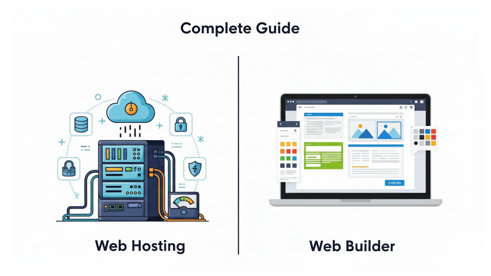 web hosting vs web builder